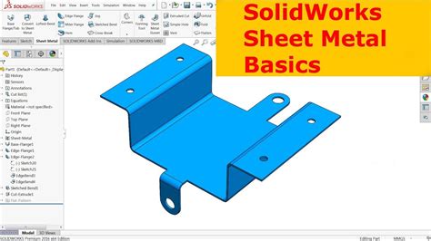 drawing sheet metal parts in solidworks|sheet metal command in SolidWorks.